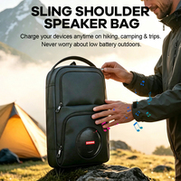 Haut-parleur sac à dos avec prise en charge USB 5.0/TF/AUX/MIC, éclairage LED RGB, utilisation extérieure, double mode pour téléphone portable et ordinateur