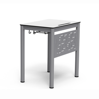 Ensemble bureau et chaise individuels en bois pour salle de classe - Mobilier scolaire