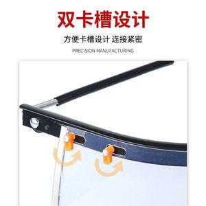 Protector Facial Estilo Casco Ottel, Visera Transparente de 2 mm, Protección Contra Salpicaduras, con Casco de Seguridad - Product Image 2
