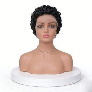 Peluca Corta Enrollable 13*4 4*4 Monofilamento 100% Cabello Remy Marrón Oscuro <span class=keywords><strong>Rubio</strong></span> <span class=keywords><strong>Platino</strong></span> Natural Arcoíris Peluca <span class=keywords><strong>de</strong></span> Encaje HD - Product Image 5