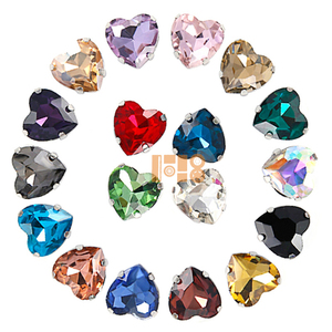 楕円形/ホースアイ/ハート/長方形/スクエア形状宝石ガラス石裁縫ガラスクリスタルストーンウェディングドレスアクセサリー用 - Product Image 3