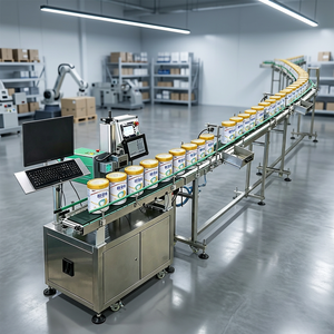 Machine de marquage laser volante automatique avec EZCAD et vision IA |   Codeur DataMatrix/QR GS1 pour les lignes d'emballage de boîtes de lait à grande vitesse - Product Image 1