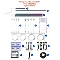 Kit d'éclairage ambiant dynamique pour Hyundai Elantra 2021-2023, bande lumineuse LED pour l'intérieur de la voiture, éclairage d'ambiance