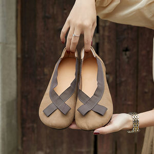 <span class=keywords><strong>รองเท้า</strong></span>แตะหนังฟรอสต์แบบเรียบสำหรับสตรีพื้นรองเท้านุ่มสำหรับสุภาพสตรีดีไซน์ใหม่ออกแบบได้ตามต้องการ - Product Image 1