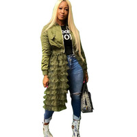 Mode femme fermeture éclair couleur unie veste tendance tulle dentelle robe manteau grande taille vestes pour femmes élégant automne hiver manteau 2022