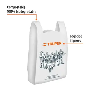 Truper 100 Unidades Bolsa De Plástico Biodegradable De 34X60 cm Caja De Productos Industriales (ICs) - Product Image 2