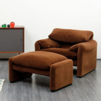 Fauteuil en velours à siège unique fait à la main chaise longue réglable en tissu de luxe pour chambre à coucher ou hôtel pour salon meubles de maison