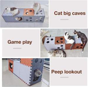 QJMAX Faltbarer Cat Hideaway Transform ierbarer Katzen tunnel Indoor Cat House Cube Bequemes Haustier bett - Product Image 6