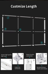 Nhà máy trực tiếp triển lãm thương mại gian hàng hiển thị quảng cáo ánh sáng Hộp dẫn ánh sáng Hộp quảng cáo dẫn ánh sáng Hộp 6*3 triển lãm hiển thị - Product Image 6