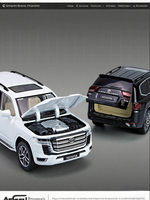 Coche de Metal a Escala 1:24, LAND CRUISER LC300, con Control Remoto, Sonido y Luces, Modelo de Coche de Metal con Retroceso