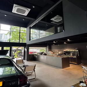 Barra de Bar con Señalización, Mesa de Bar Moderna de Acero Inoxidable SUS304 con Barandilla para Uso Comercial - Product Image 3