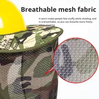Casque de sécurité respirant camouflage à visière large pour chantier d'été, protection solaire, protection du travail en tissu