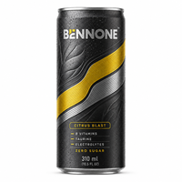 Boissons Énergétiques Zéro Sucre Mojito, Boissons Sportives Pétillantes, Formule Caféinée, Bouteille et Canette Carbonatées, Emballage Personnalisé, Capacité sur Mesure