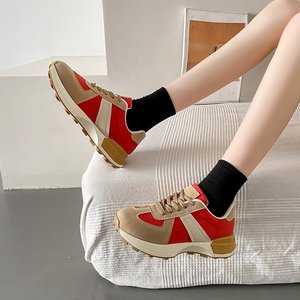 New Spring Versatile Leisure Thick Bottom Small Waist High-end Running Walking <strong>Shoes</strong> With Rubber Outsole - Product Image 3