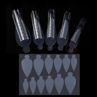 12 pièces double ongles formes faux conseils pour Extension de Gel construction rapide ongles français moule doux ongles Silicone tampons