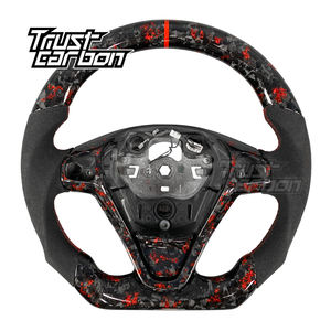 <span class=keywords><strong>Volante</strong></span> Deportivo Personalizado de Fibra de Carbono Forjado Rojo para <span class=keywords><strong>Ford</strong></span> <span class=keywords><strong>Fiesta</strong></span> 2009-2017 Focus RS MK7 Figo Ka Ecosport B-MAX ST Tourneo Transit - Product Image 1