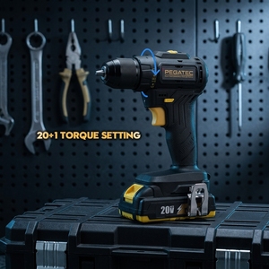 Industrial Grade 20V Cordless Drill 2-Speed Variable 54Nm <b>Torque</b> 20+1 Woodworking Metal Lithium-Ion Driver - Product Image 6