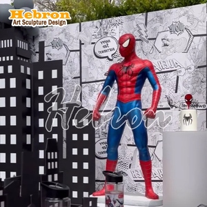 Statua in Resina a Grandezza Naturale di Personaggio dei Cartoni Animati, Scultura in Vetroresina di <span class=keywords><strong>Spiderman</strong></span> a Grandezza Naturale per Casa - Product Image 5