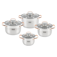 Batterie de cuisine en acier inoxydable de haute qualité, plusieurs tailles disponibles, casseroles de cuisine domestique pour la cuisson