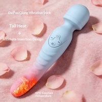 Le Ye Fabricant Vente en gros Vibrateur chauffant double extrémité à contrôle électrique, 50 décibels de bruit, pour masturbation féminine