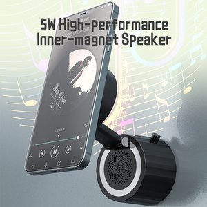 Base de Carga Inalámbrica 2 en 1 de 5-15W con Altavoz y Soporte Magnético para Teléfono Móvil y Tablet - Product Image 3