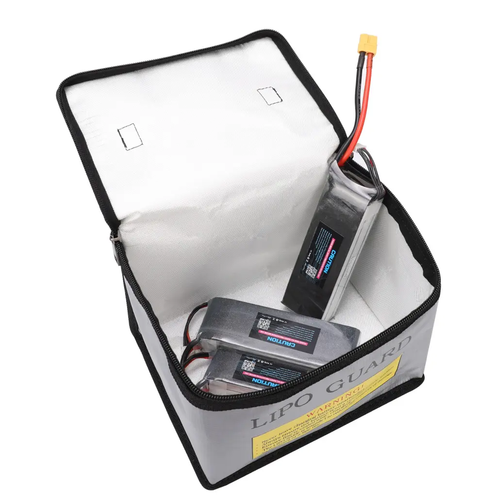 High quality Custom Logo Fire Fighting Safety Bag Fireproof Fiberglass Lipo Batterie Bag