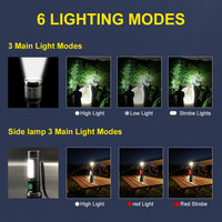 Zoom télescopique multifonction haute luminosité Linterna 6 Modes d'éclairage USB Rechargeable LED torche lumière lampe de poche tactique