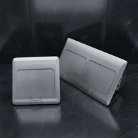 Boîte de prise murale en alliage d'aluminium étanche IP44, 2 prises, 16A, norme européenne, mise à la terre, usage commercial et industriel