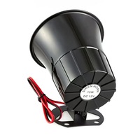 Sistema de Alarma de Seguridad para el Hogar Chipskey de 12V 15W, Sirena Negra Cableada con 1 Tono, Anti-robo, 120dB, Modelo 12, Hecho de Plástico