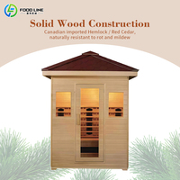 Salles de sauna pour 2 personnes, sauna de luxe préfabriqué en conteneur, sauna extérieur pour 3 personnes