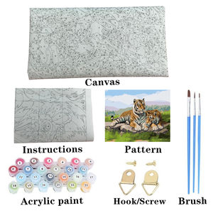 Customized <strong>Coloured</strong> tiger Abstract Painting Art Work DIY Painting <strong>by</strong> <strong>Numbers</strong> Kits for Kids and <strong>Adults</strong> - Product Image 4