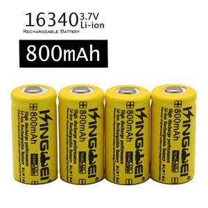 3,7 V cilindro batería de iones de litio 16340 CR123A <span class=keywords><strong>RCR123A</strong></span> 3,7 V 800mAh - Product Image 3