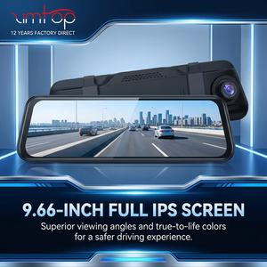 Caméra de tableau de bord pour voiture avec écran IPS de 10 pouces, double objectif 4K+1080P, <span class=keywords><strong>GPS</strong></span>, WiFi, vision nocturne, enregistrement automatique, prise en charge du WiFi <span class=keywords><strong>GPS</strong></span> - Product Image 5