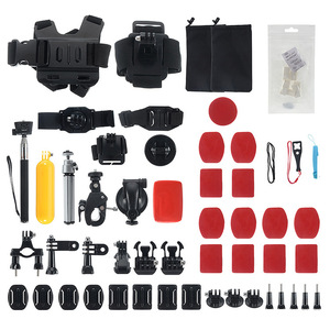 GoPro Helmet Mount Selfie Stick Kit 64 In 1 <b>Wireless</b> 4K Adjustable Action <b>Camera</b> Accessory Case Black - Product Image 5
