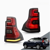 Feux arrière LED modifiés rouges clairs avec fonctions de marche, de freinage et de clignotant pour Lexus GX 460 et Land Cruiser Prado 2010-2016