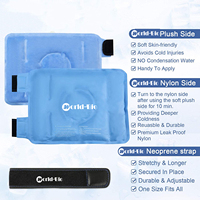 Pack de glace réutilisable pour genoux, Pack de Gel de glace chaude et froide pour la thérapie du genou, pour les douleurs musculaires