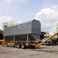 50T Horizontaler Zement-Silo-Container für Schüttgutlagerung für Zement, Flugasche und Betonmischanlagen
