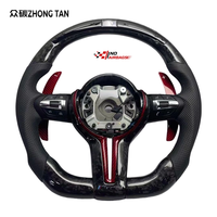 Volant sport en fibre de carbone LED pour F30/E46/E60/F15 - 3 branches, 40 mm, compatible M135i/A4