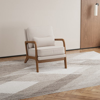 Fauteuil de détente individuel en bois massif de luxe pour salon et chambre à coucher, mobilier de maison au design moderne avec housse amovible et lavable