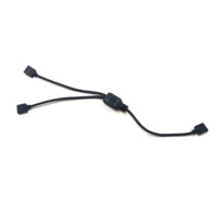 Kabel Splitter ARGB 1 ke 2 30cm Kabel Ekstensi ARGB Male Harness Kabel Splitter RGB 2 Arah untuk Kipas Pendingin PC