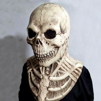Masque de zombie crâne réaliste 3D en latex fait main Jiuxin pour Halloween, cosplay de vieil homme chauve musclé pour fête d'horreur ou maison hantée
