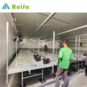 Hydroponic 4x8 rolling table flood tray plastic rolling table for agricultural greenhouse
