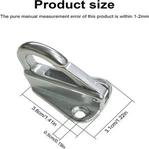 Anillo en V de Acero Inoxidable 316 de Grado Marino <span class=keywords><strong>para</strong></span> <span class=keywords><strong>Anclaje</strong></span> y Amarre |   Gancho de Amarre de Alta Resistencia <span class=keywords><strong>para</strong></span> Cubierta de Barco, Remolque y Sujeción de Carga - Product Image 3