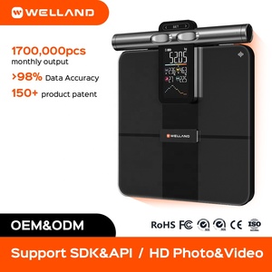 Welland-báscula electrónica de baño para el hogar, Analizador de grasa <span class=keywords><strong>corporal</strong></span>, digital, inteligente, app - Product Image 1