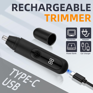 Tondeuse à poils d'oreille et de nez pour hommes et femmes Tondeuse à poils de nez rechargeable USB indolore Tondeuse à sourcils et à visage - Product Image 2