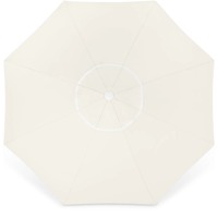 Parasol de jardin vintage personnalisé à rayures larges UPF50+ avec poteau central en aluminium à roulettes, idéal pour table de luxe ou piscine