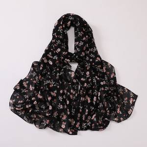 Accesorio de moda elegante de alta calidad para mujeres musulmanas Hijab de gasa con estampado Digital 180x70cm chal personalizado ligero transpirable - Product Image 3