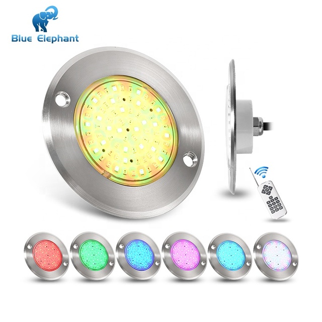 Slim Flat 316Ss Dc12V 6W Rgb Wifi Control Ip68 Underwater Lamp Resin Filled Led Swimming Pool Light