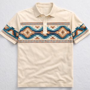 Polo <span class=keywords><strong>de</strong></span> <span class=keywords><strong>Golf</strong></span> <span class=keywords><strong>de</strong></span> Diseño Nuevo, Personalizado, con Estampado por Sublimación, Botones <span class=keywords><strong>de</strong></span> Presión <span class=keywords><strong>de</strong></span> Perla, Elástico, <span class=keywords><strong>de</strong></span> Secado Rápido y Corte Ajustado - Product Image 2