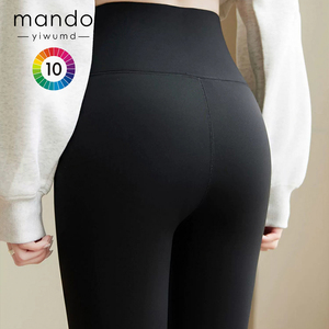 Leggings chauds doublés de <span class=keywords><strong>polaire</strong></span> d'hiver Polyester épais avec poches pour femmes Sports de plein air Jogging Leggings respirants - Product Image 2